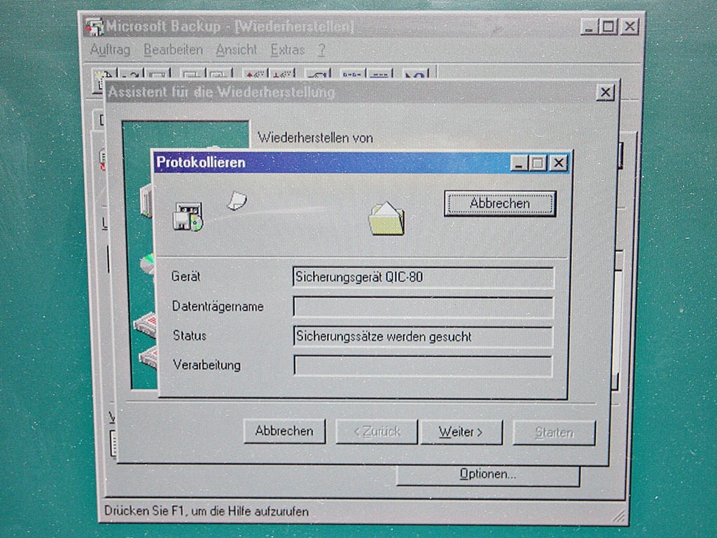 Windows Backup unter Windows 98