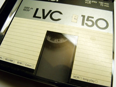 Alte Videosysteme: Videokassette des Systems VCR (70er Jahre)