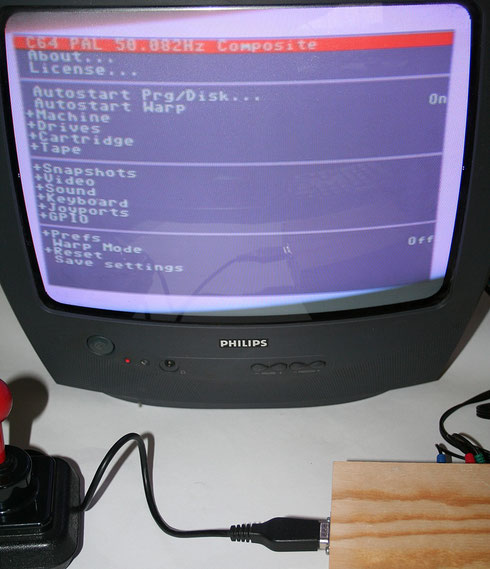 BMC64 auf Raspberry Pi mit Röhrenfernseher